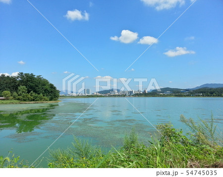 湖 水 水平線 54745035