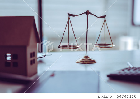 House and law concept, object only, nobody. House and law concept, object only, nobody. 54745150