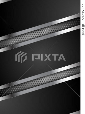 Black abstract tech perforated metallic design 54745177