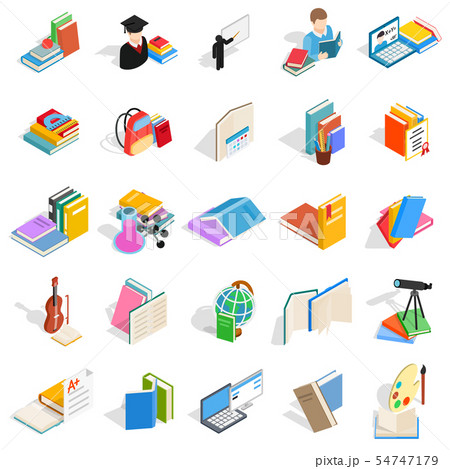 Learning icons set, isometric style Learning icons set, isometric style 54747179