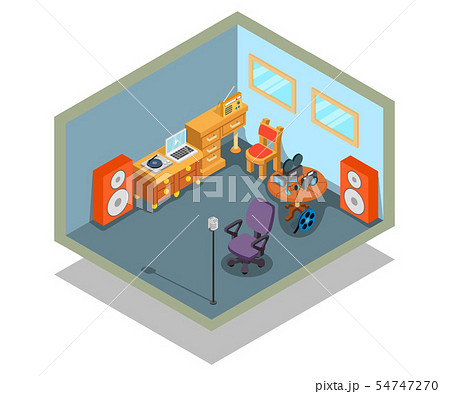Video editing concept banner, isometric style Video editing concept banner, isometric style 54747270