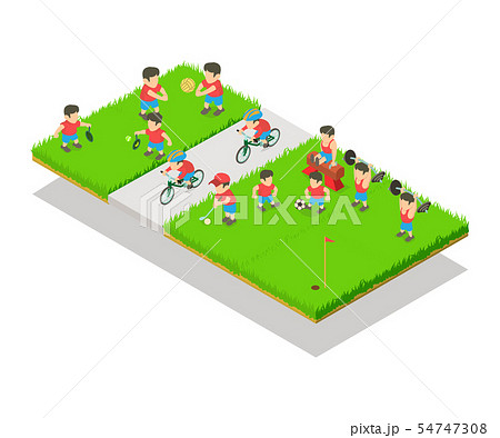 Training concept banner, isometric style 54747308