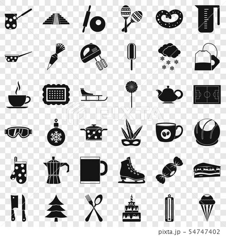Coffee drink icons set, simple style 54747402