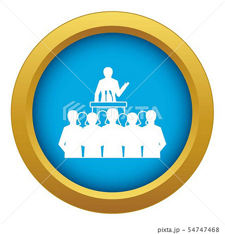 Political speaker icon blue vector isolated 54747468
