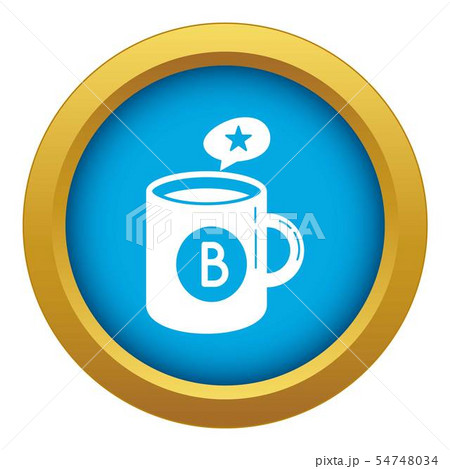 Brand cup tea icon blue vector isolated Brand cup tea icon blue vector isolated 54748034
