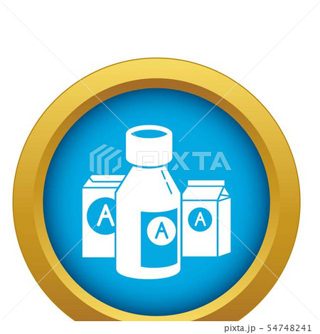 Syrup bottle icon blue vector isolated Syrup bottle icon blue vector isolated 54748241