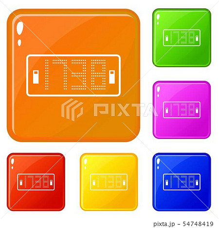 Football scoreboard modern icons set vector color 54748419