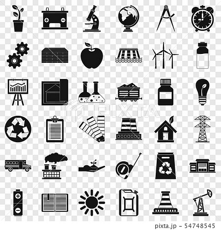 Big company icons set, simple style Big company icons set, simple style 54748545