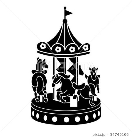 Horse carousel icon, simple style Horse carousel icon, simple style 54749106