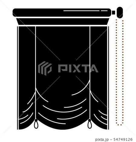 Kitchen window blind icon, simple style 54749126