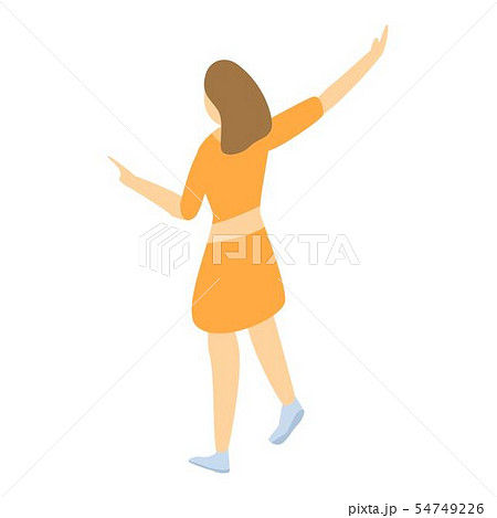 Girl show something icon, isometric style Girl show something icon, isometric style 54749226