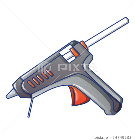 Hot pistol glue icon, cartoon style 54749232