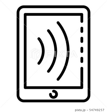 Nfc tablet icon, outline style 54749257
