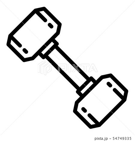 Training dumbell icon, outline style Training dumbell icon, outline style 54749335