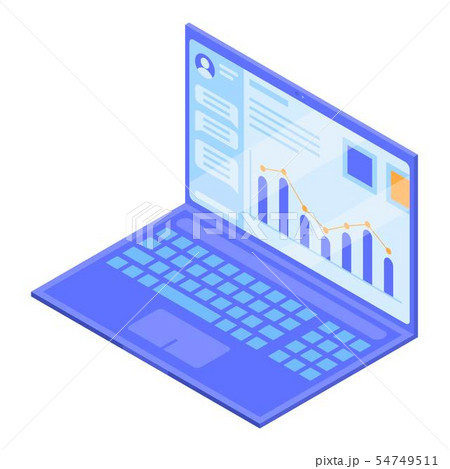 Laptop icon, isometric style Laptop icon, isometric style 54749511