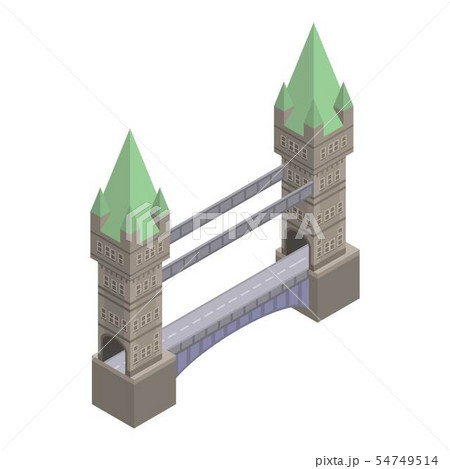 London bridge icon, isometric style London bridge icon, isometric style 54749514