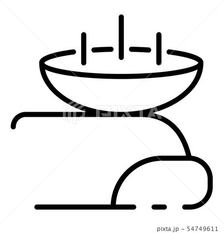 Contact lens on finger icon, outline style Contact lens on finger icon, outline style 54749611