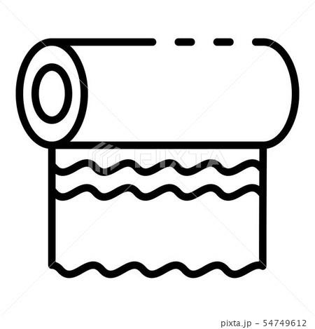 Roll napkins icon, outline style 54749612