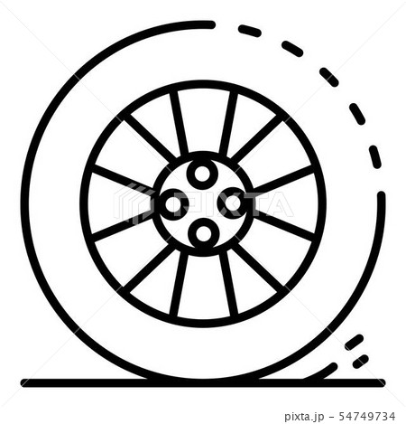 Car wheel icon, outline style 54749734
