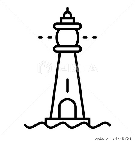 Glass lighthouse icon, outline style 54749752