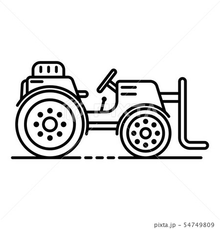 Farm lift tractor icon, outline style Farm lift tractor icon, outline style 54749809