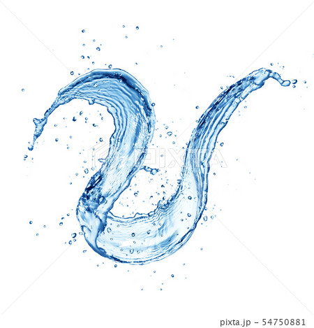 Water spiral splash isolated on white background Water spiral splash isolated on white background 54750881
