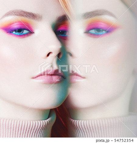 Art fashion studio portrait of beautiful redhead 54752354