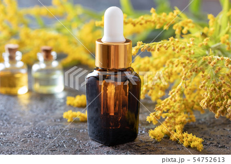 A bottle of goldenrod essential oil  54752613