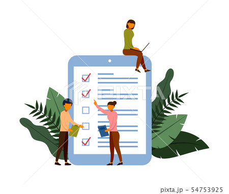 Online survey concept concept with character Online survey concept concept with character 54753925