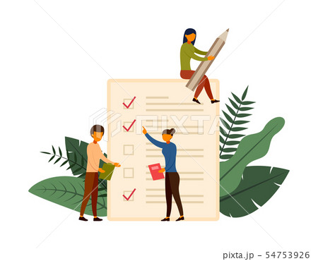 Online survey concept concept with character 54753926