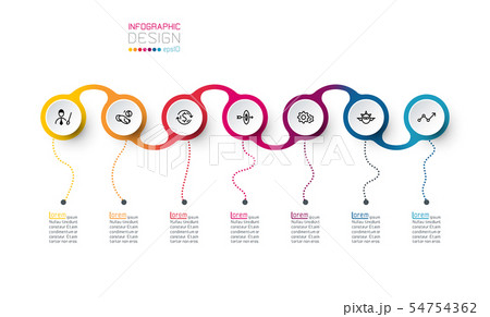 Circle label infographic vector art. 54754362