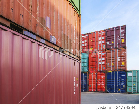 Container stack Cargo shipping Logistic freight Container stack Cargo shipping Logistic freight 54754544