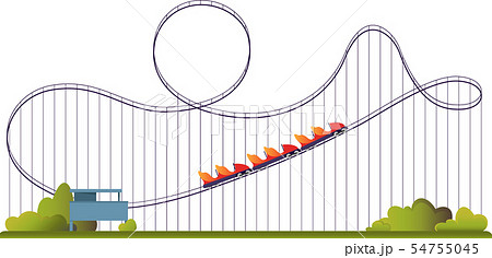 Roller coaster vector illustration. 54755045