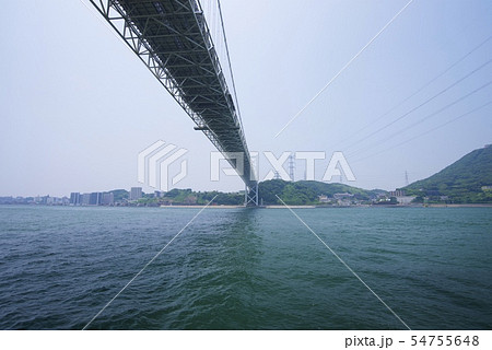 門司側から見た関門海峡の風景 門司側から見た関門海峡の風景 54755648