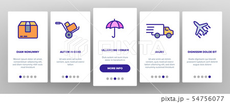 Delivery Line Icon Set Vector Onboarding Delivery Line Icon Set Vector Onboarding 54756077
