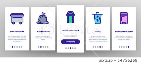 Dumpster, Garbage Container vector Onboarding 54756269