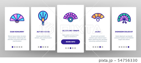 Handheld Elegant Fans Vector Onboarding 54756330