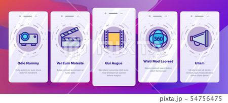 Film Edit, Filmmaking Linear Vector Onboarding 54756475
