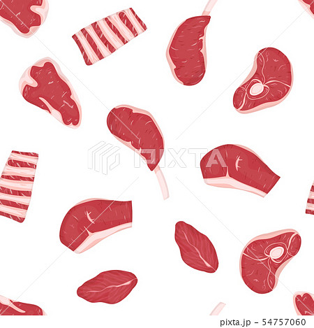Set of meats cuts. 54757060