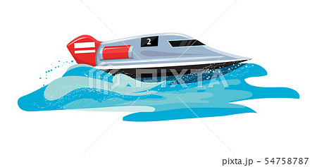 Boat vector speed motorboat yacht traveling in ocean illustration nautical set of summer vacation on Boat vector speed motorboat yacht traveling in ocean illustration nautical set of summer vacation on 54758787