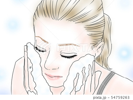 女性　洗顔　スキンケア 54759263