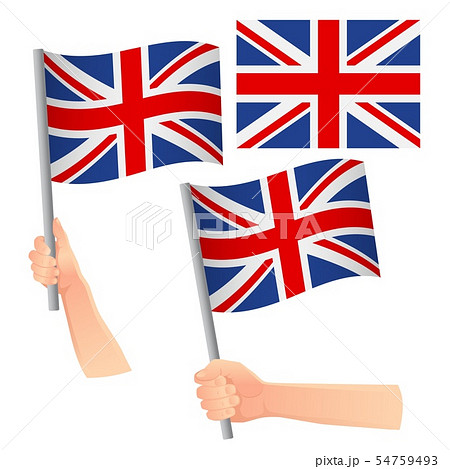 United Kingdom flag in hand set 54759493