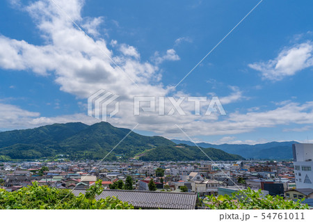 夏の上山市街　俯瞰　山形上山 54761011