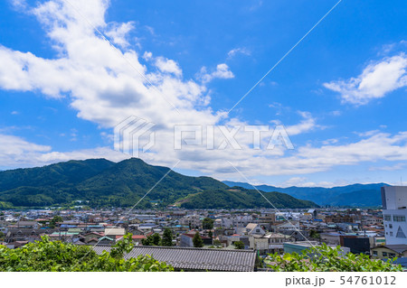 夏の上山市街 俯瞰 山形上山 夏の上山市街 俯瞰 山形上山 54761012