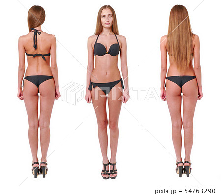 Woman show poses and emotions closeup 54763290