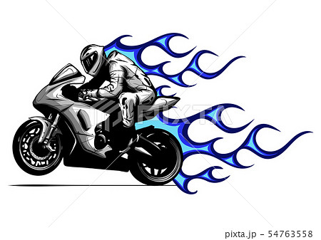 motorcycle with fire and flames vector illustration motorcycle with fire and flames vector illustration 54763558