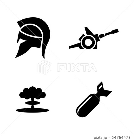 Military and War. Simple Related Vector Icons Military and War. Simple Related Vector Icons 54764473