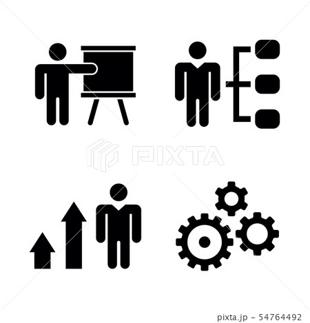 Business Strategy Simple Related Vector Iconsのイラスト素材