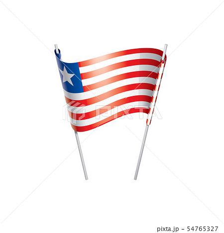 Liberia flag, vector illustration on a white background. 54765327