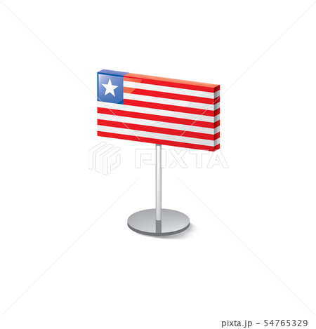 Liberia flag, vector illustration on a white background. 54765329